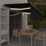 Automatska tenda s roletom i senzorom LED 5 x 3 m antracit