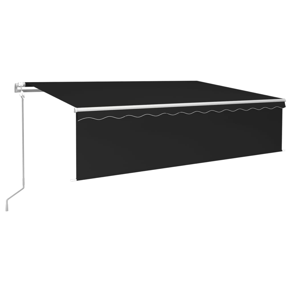 Automatska tenda s roletom i senzorom LED 6 x 3 m antracit