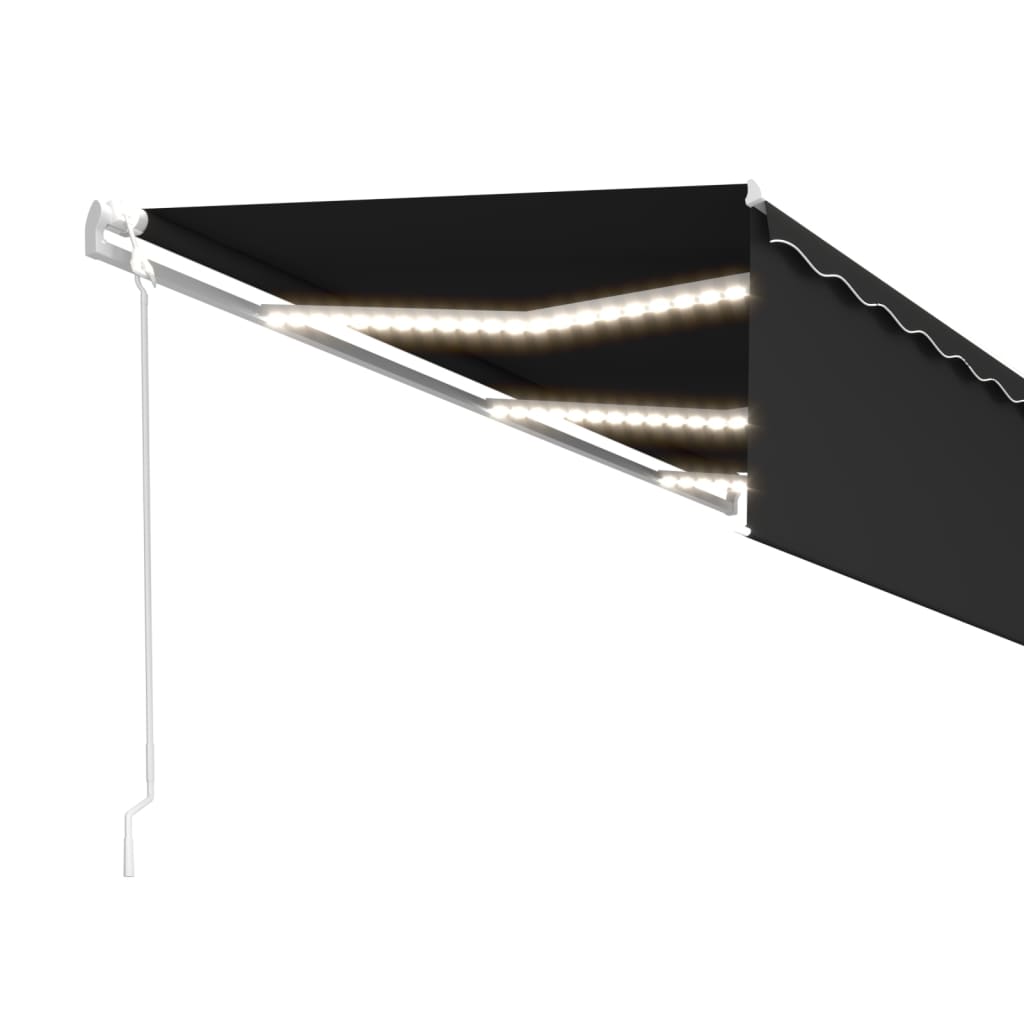 Automatska tenda s roletom i senzorom LED 6 x 3 m antracit