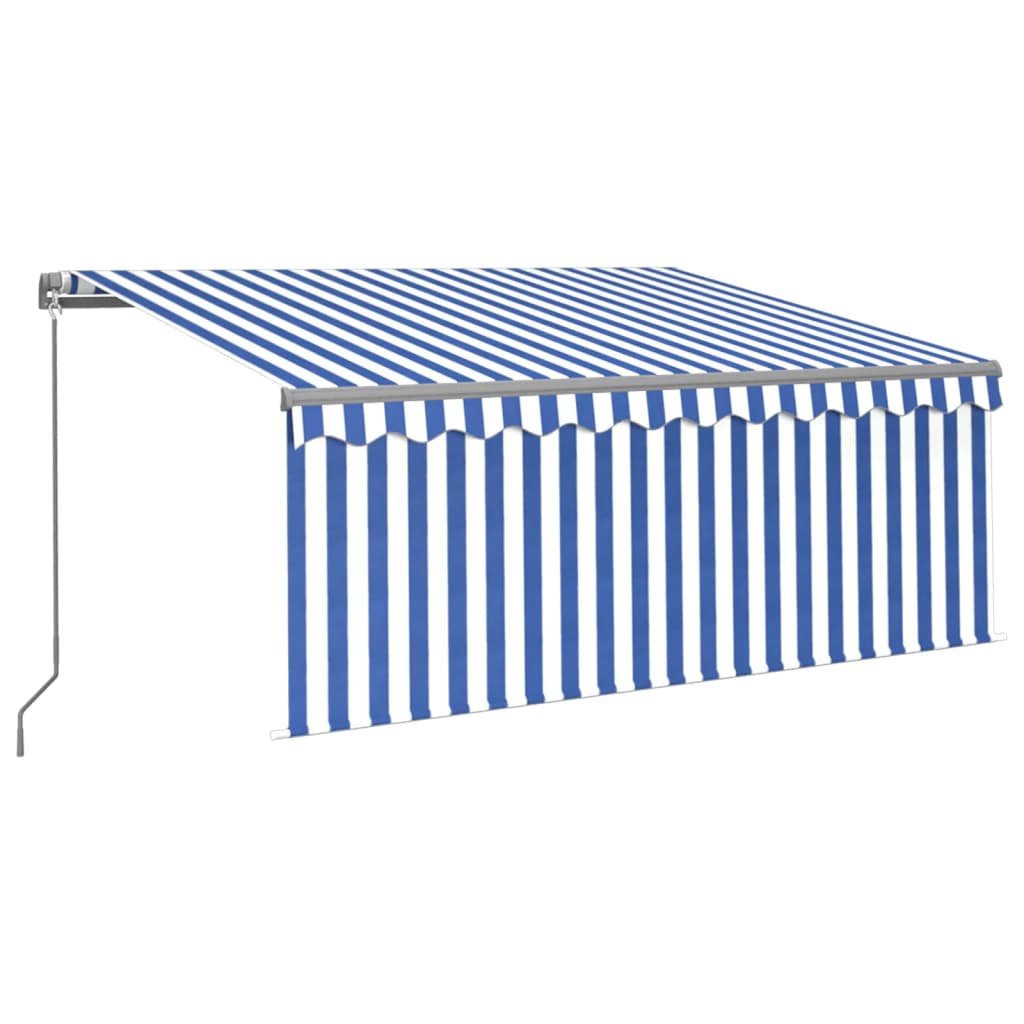 Tenda na ručno uvlačenje s roletom 3 x 2,5 m plavo-bijela
