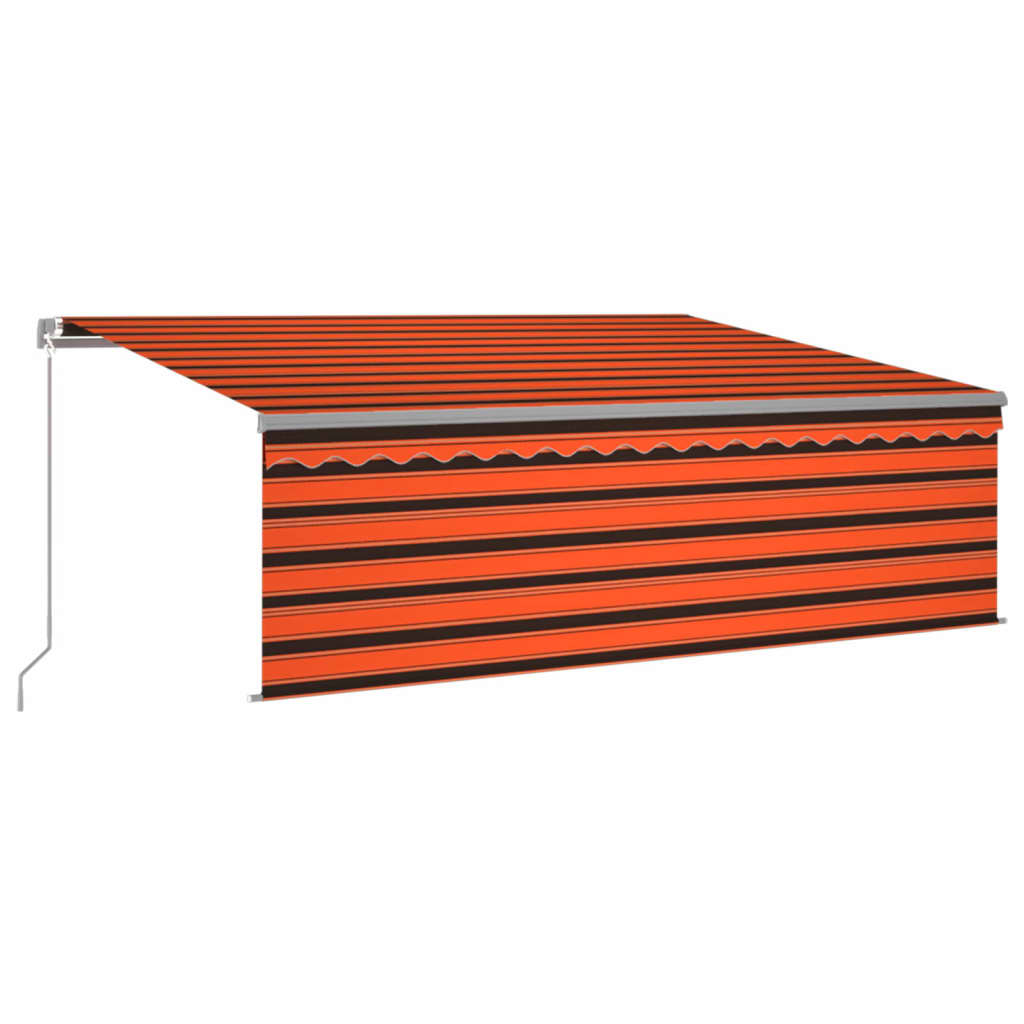 Tenda na ručno uvlačenje s roletom 4 x 3 m narančasto-smeđa
