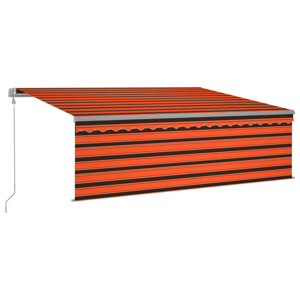 Automatska tenda na uvlačenje s roletom 4,5x3m narančasto-smeđa