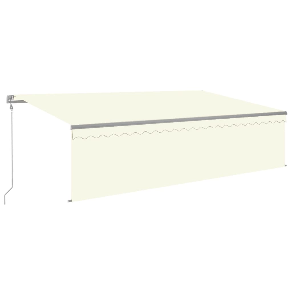 Automatska tenda s roletom i senzorom LED 5 x 3 m krem