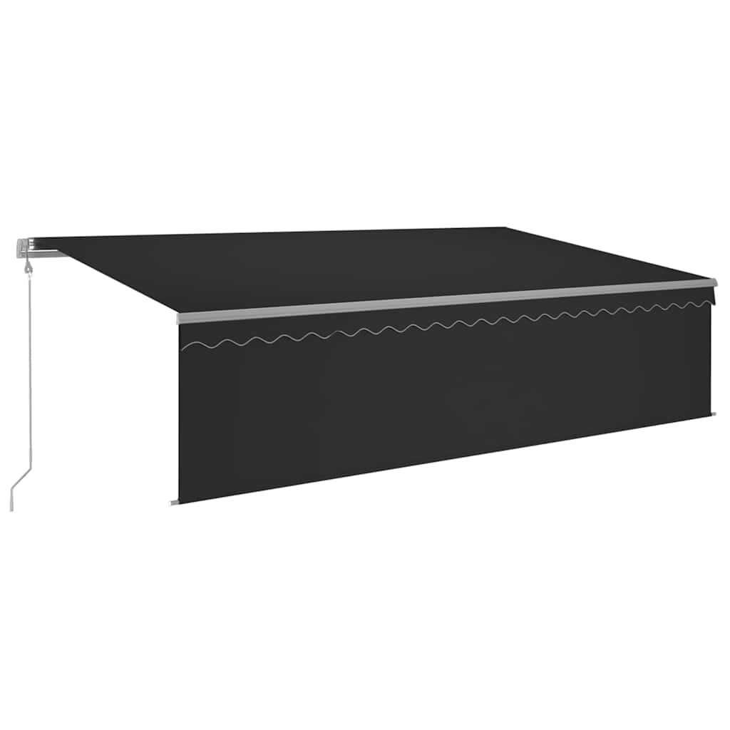 Automatska tenda s roletom i senzorom LED 5 x 3 m antracit