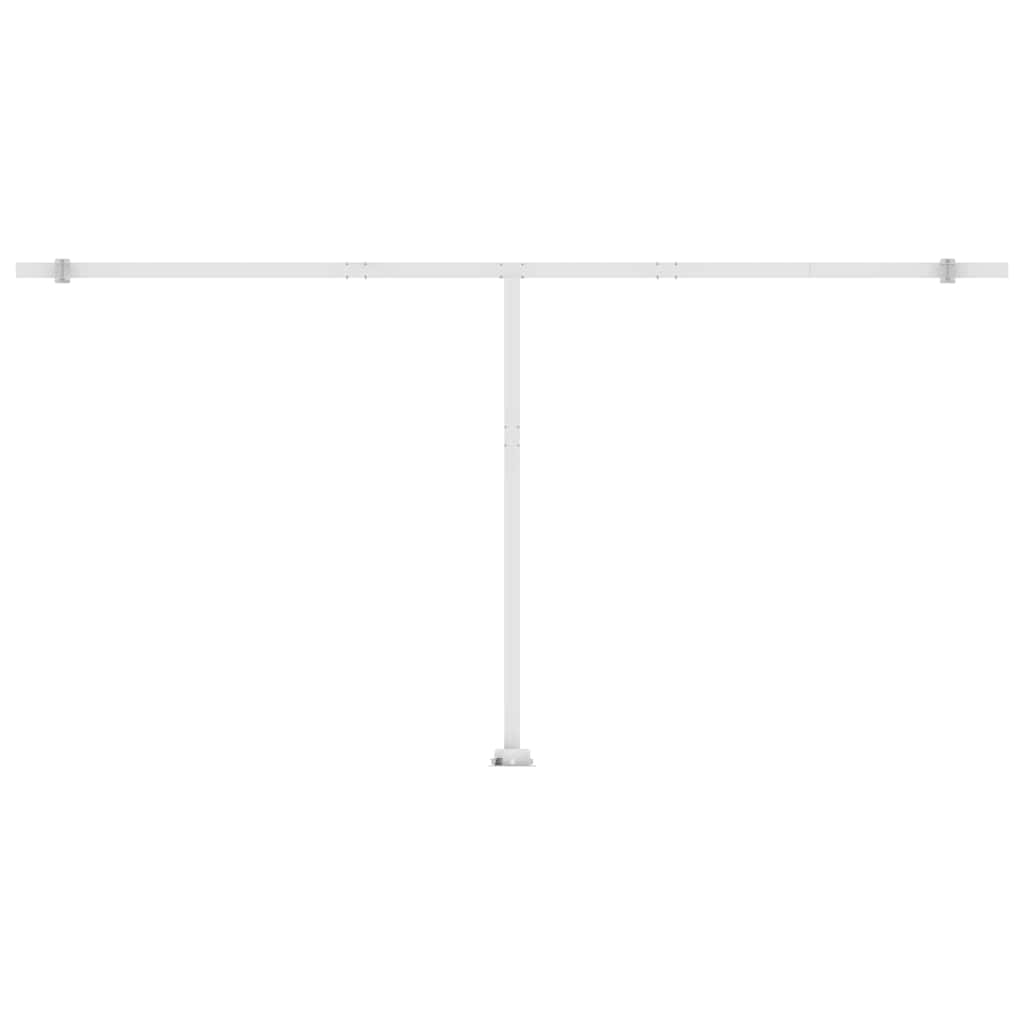 Tenda na ručno uvlačenje s LED svjetlom 600x350 cm plavo-bijela