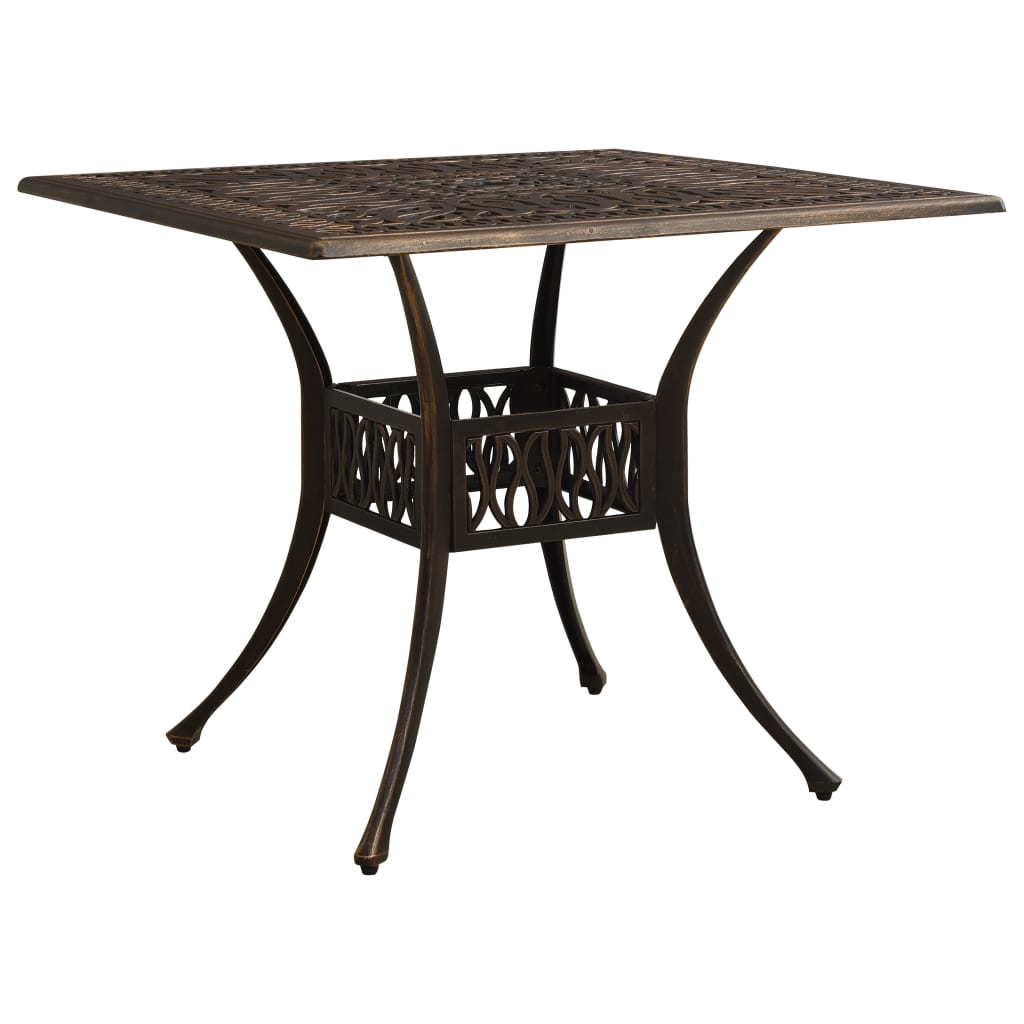 3-dijelni bistro set od lijevanog aluminija brončani