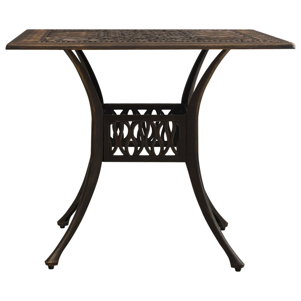 3-dijelni bistro set od lijevanog aluminija brončani