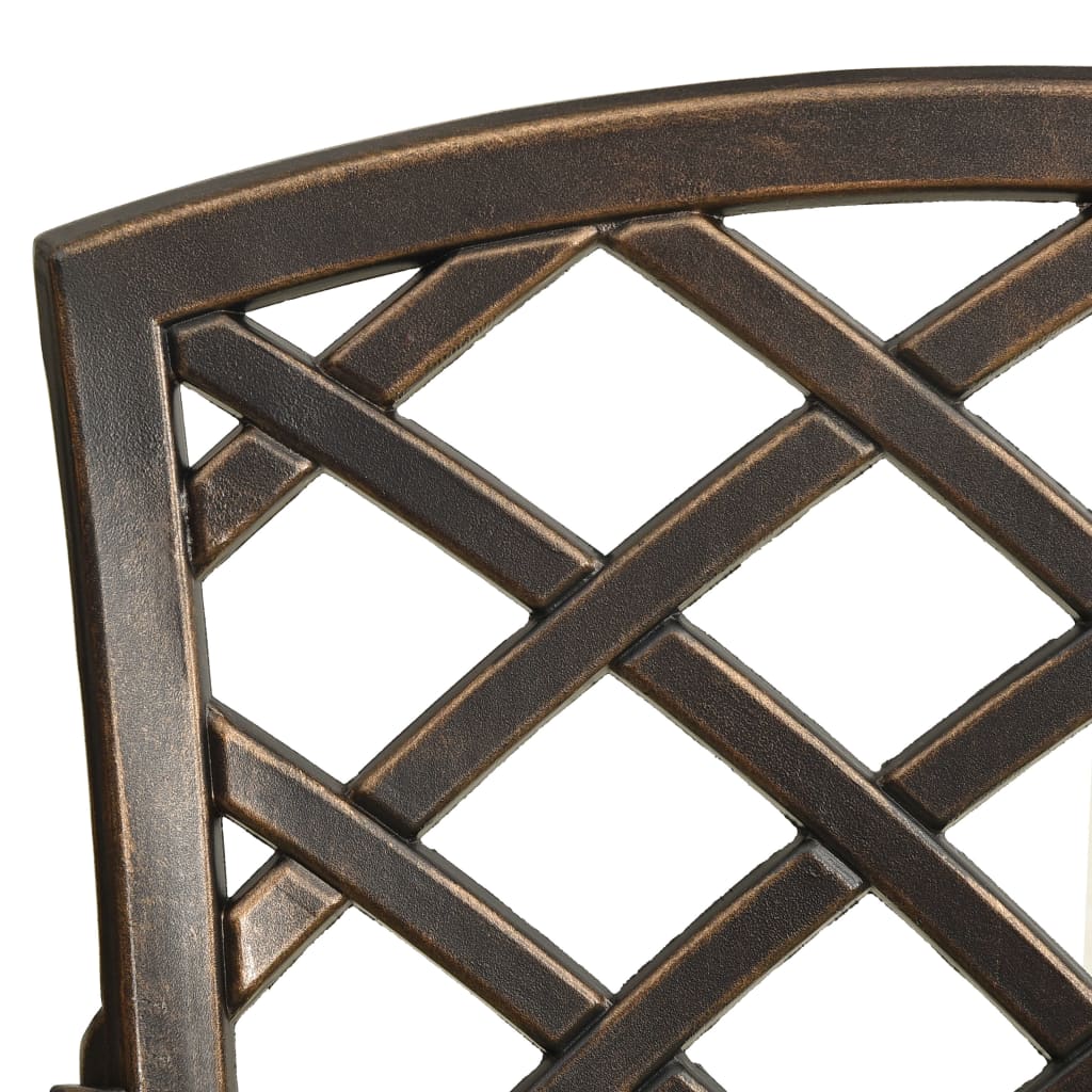 3-dijelni bistro set od lijevanog aluminija brončani