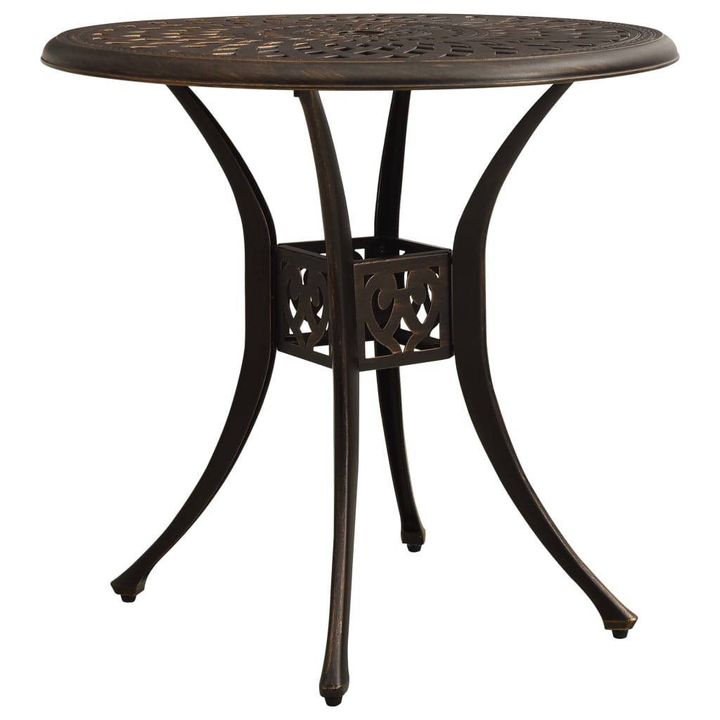 3-dijelni bistro set od lijevanog aluminija brončani