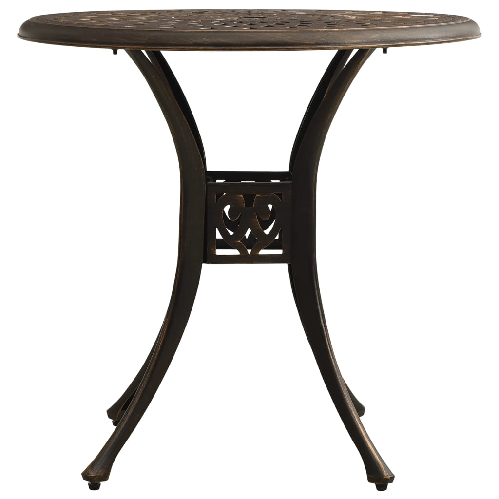 3-dijelni bistro set od lijevanog aluminija brončani