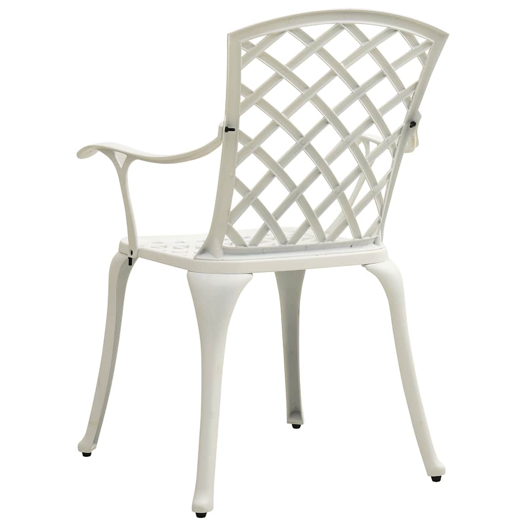 3-dijelni bistro set od lijevanog aluminija bijeli
