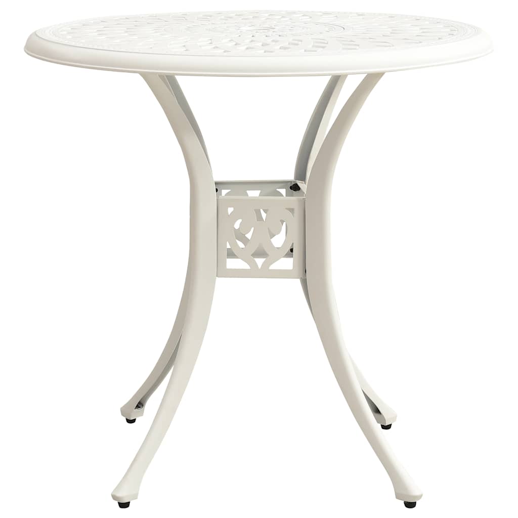 3-dijelni bistro set od lijevanog aluminija bijeli