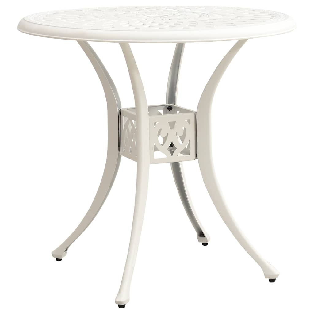 3-dijelni bistro set od lijevanog aluminija bijeli