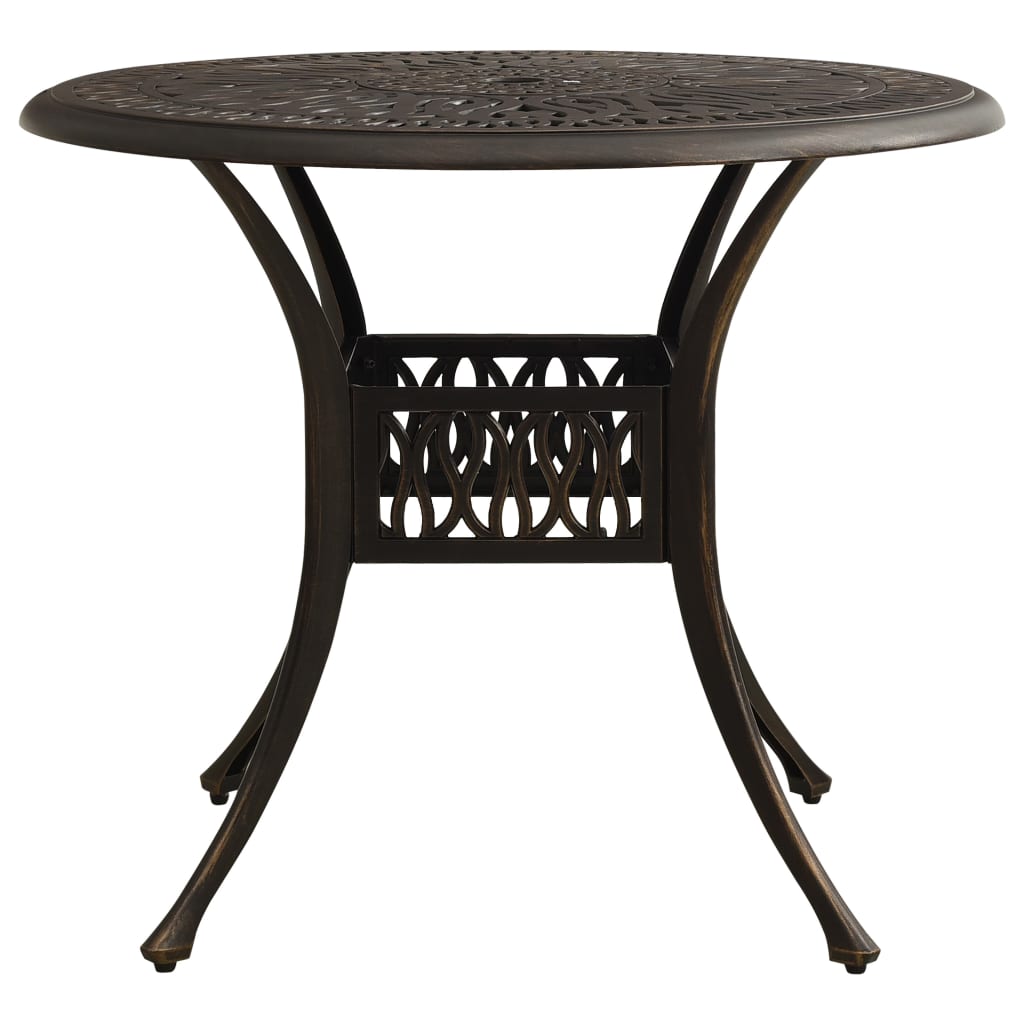 3-dijelni bistro set od lijevanog aluminija brončani