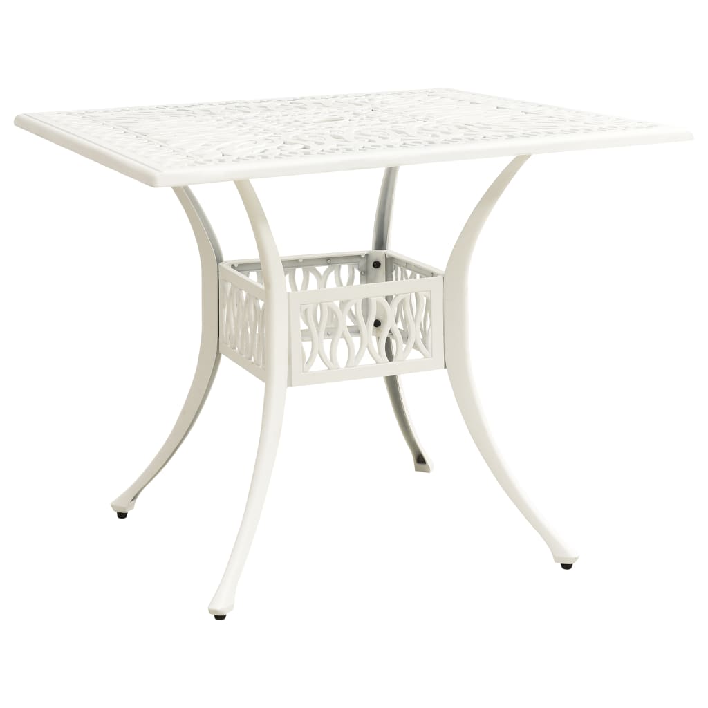 3-dijelni bistro set od lijevanog aluminija bijeli