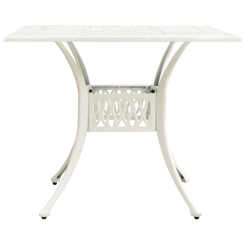 3-dijelni bistro set od lijevanog aluminija bijeli