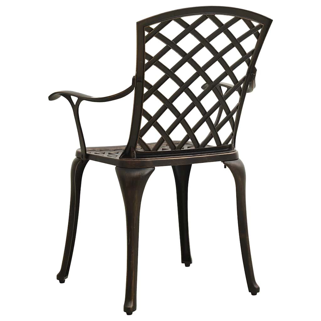 5-dijelni bistro set od lijevanog aluminija brončani