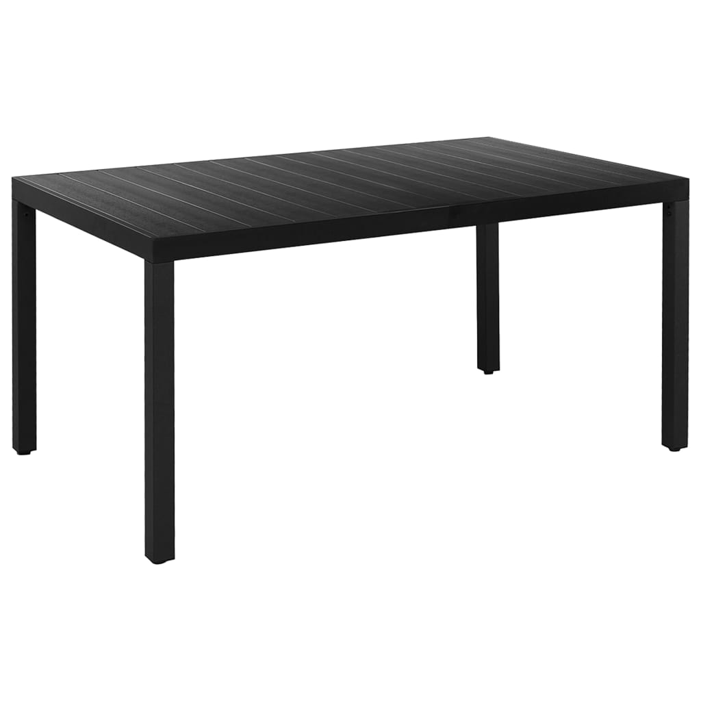 7-dijelni vrtni blagovaonski set aluminijski crni