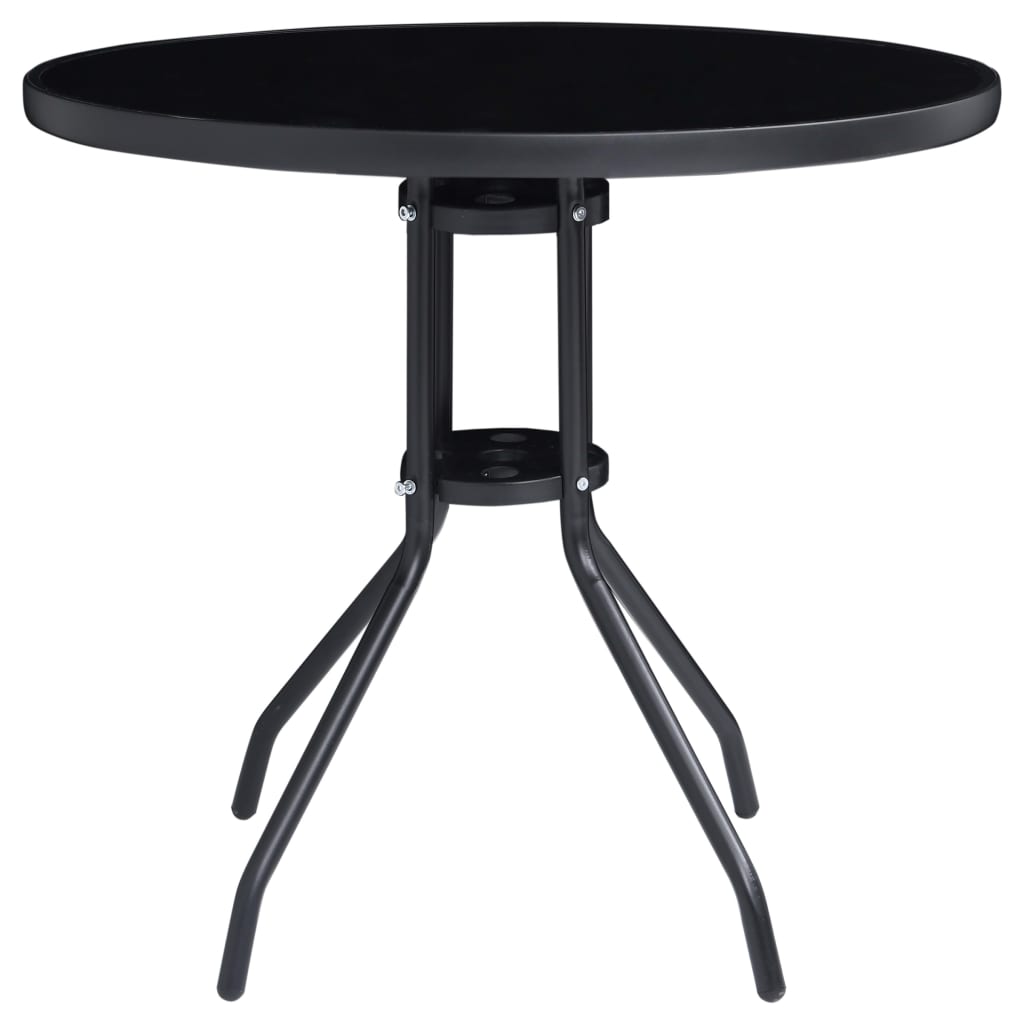 5-dijelni bistro set crni i antracit