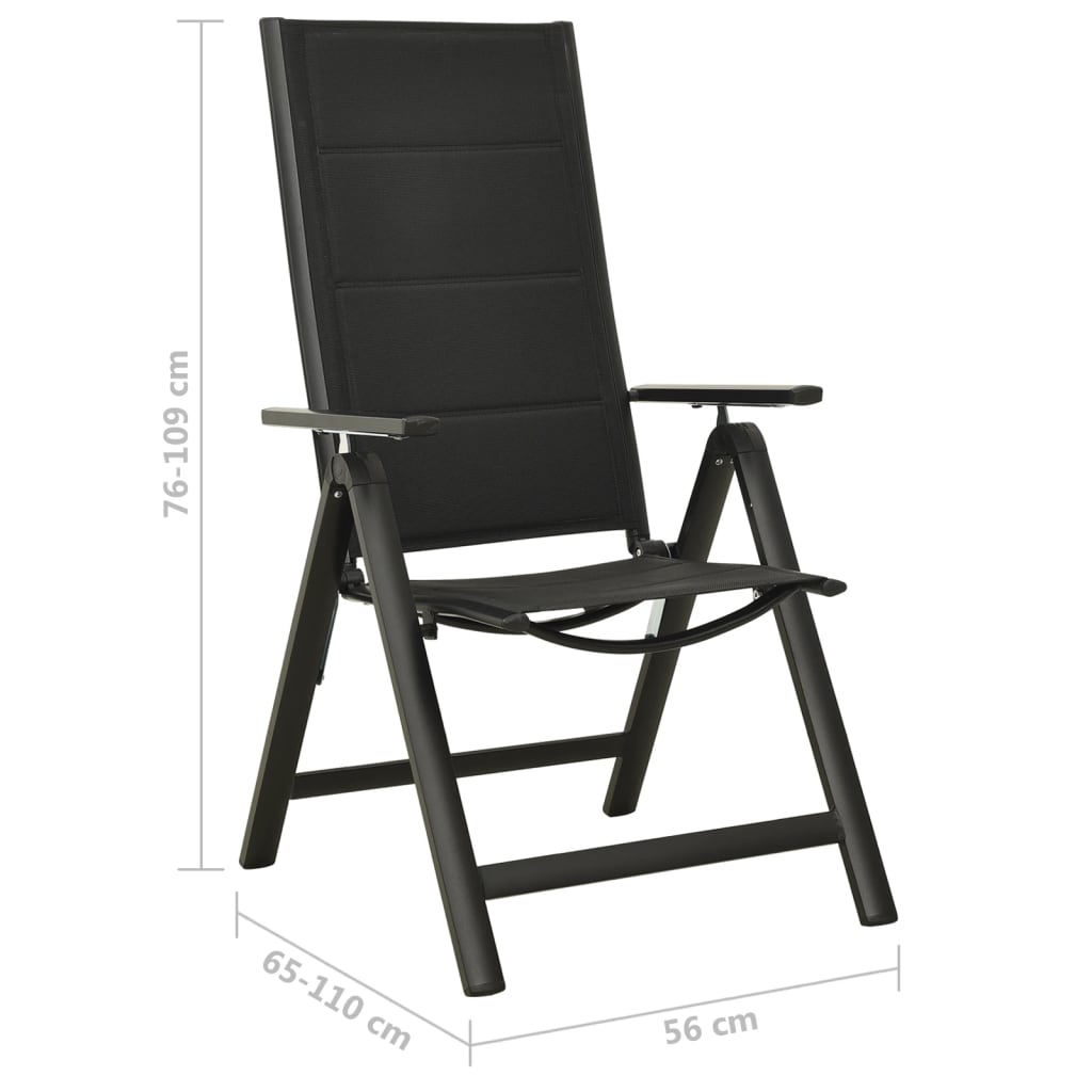 5-dijelni bistro set crni i antracit