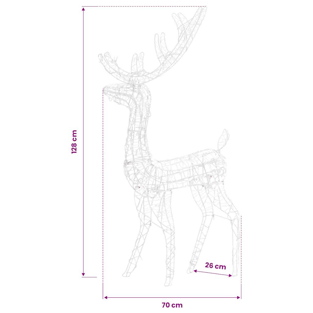Akrilni božićni ukrasni sob 140 LED lampica 128 cm šarene