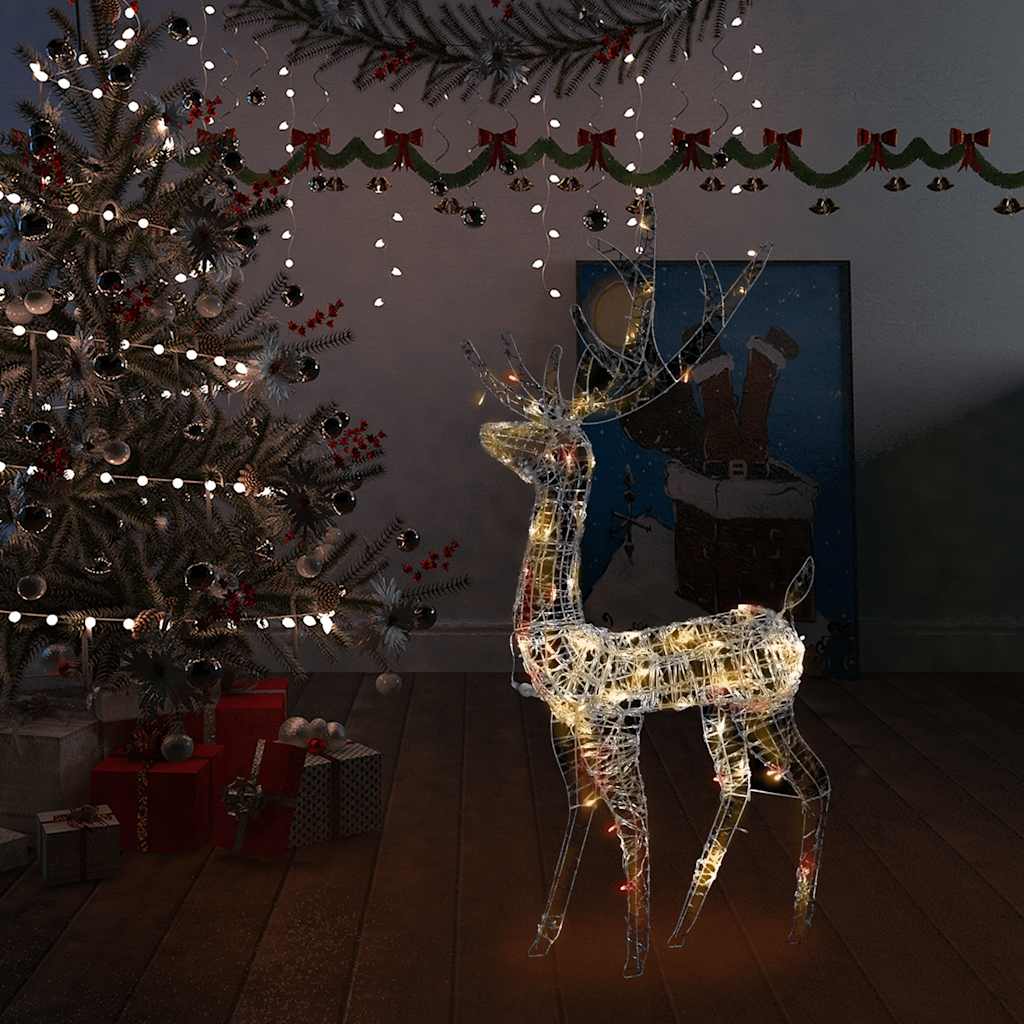 Akrilni božićni ukrasni sob 140 LED lampica 128 cm šarene