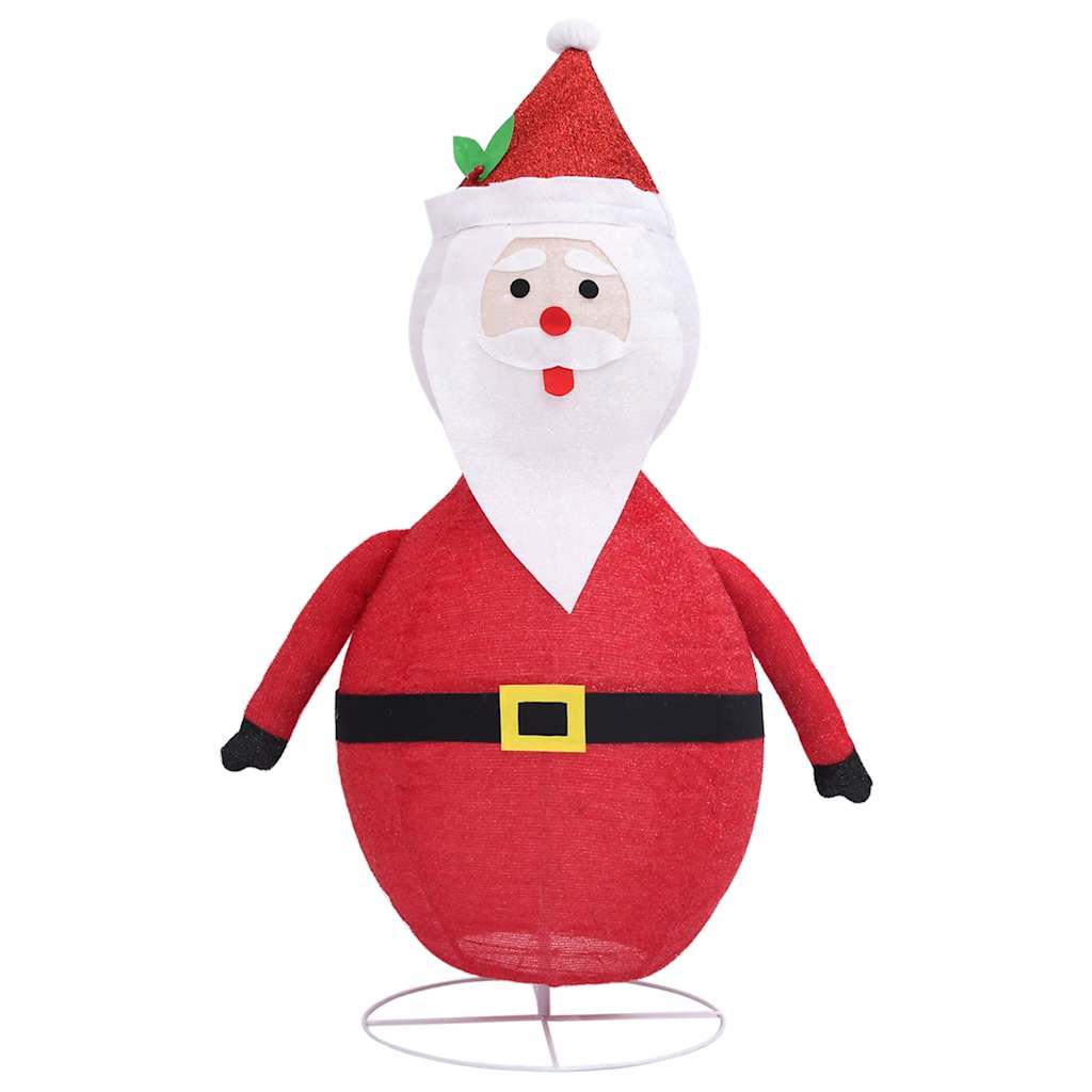 Ukrasna božićna figura Djeda Mraza LED luksuzna tkanina 90 cm