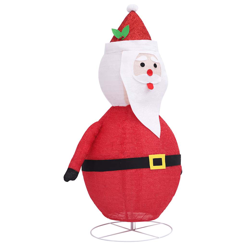 Ukrasna božićna figura Djeda Mraza LED luksuzna tkanina 90 cm