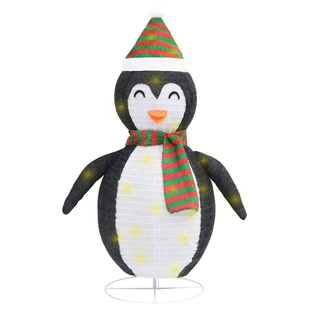 Ukrasna božićna figura pingvina LED od luksuzne tkanine 60 cm