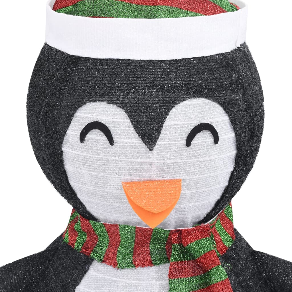 Ukrasna božićna figura pingvina LED od luksuzne tkanine 60 cm