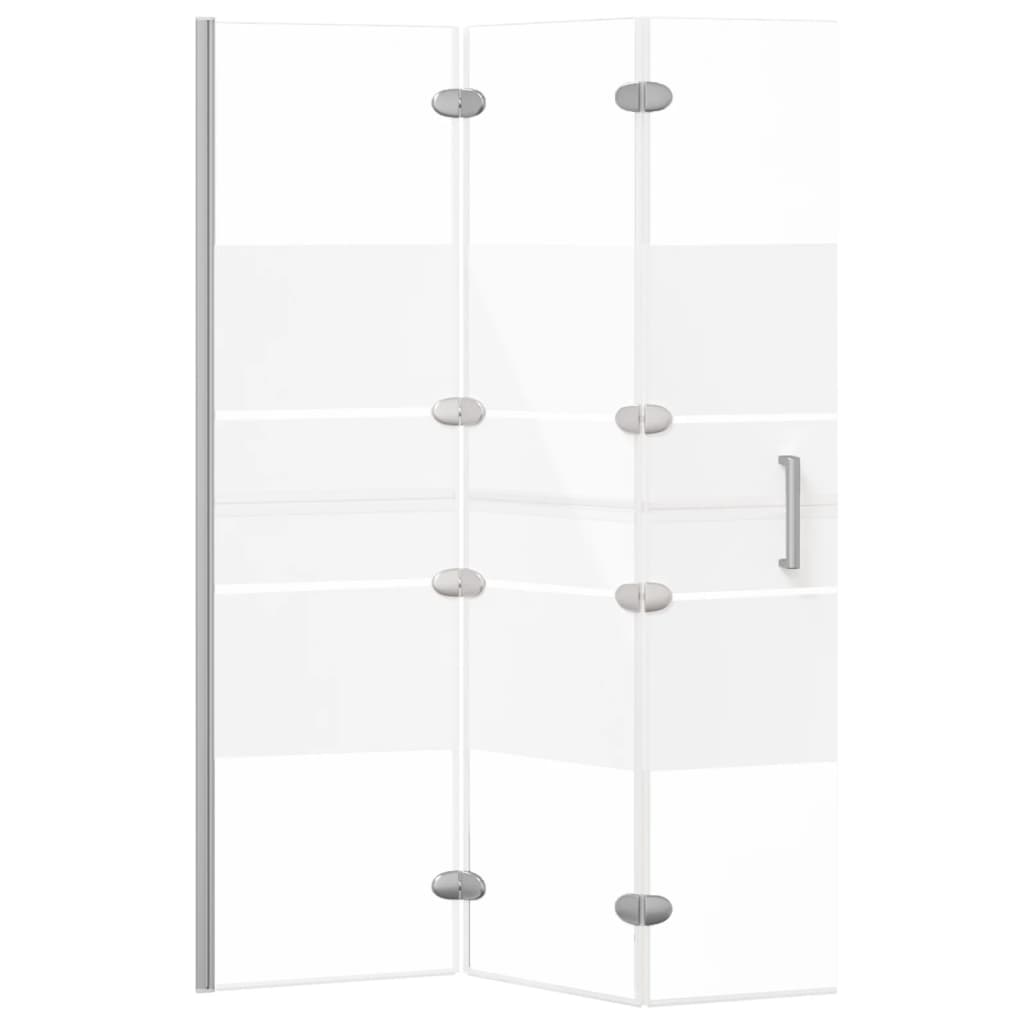 Sklopiva pregrada za tuš ESG 100 x 140 cm bijela
