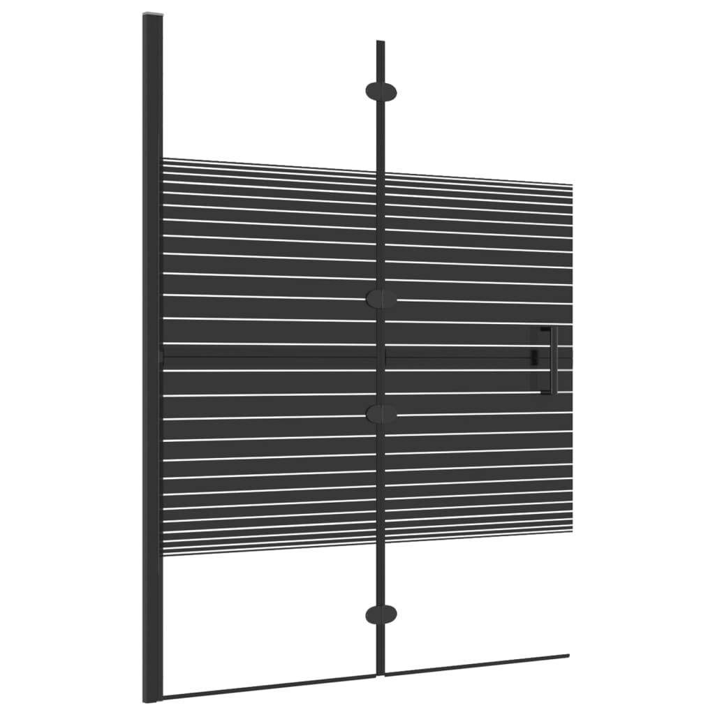 Sklopiva pregrada za tuš ESG 100 x 140 cm crna