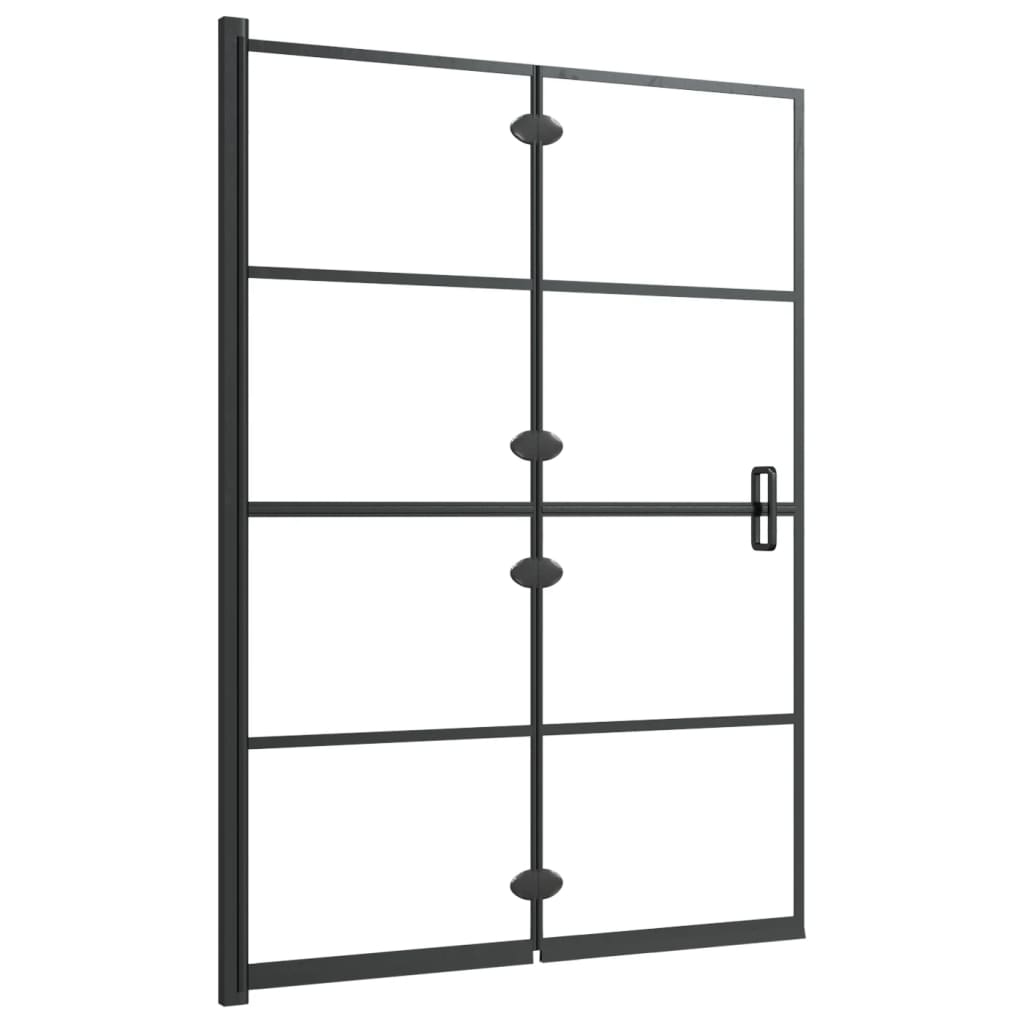 Sklopiva pregrada za tuš ESG 100 x 140 cm crna