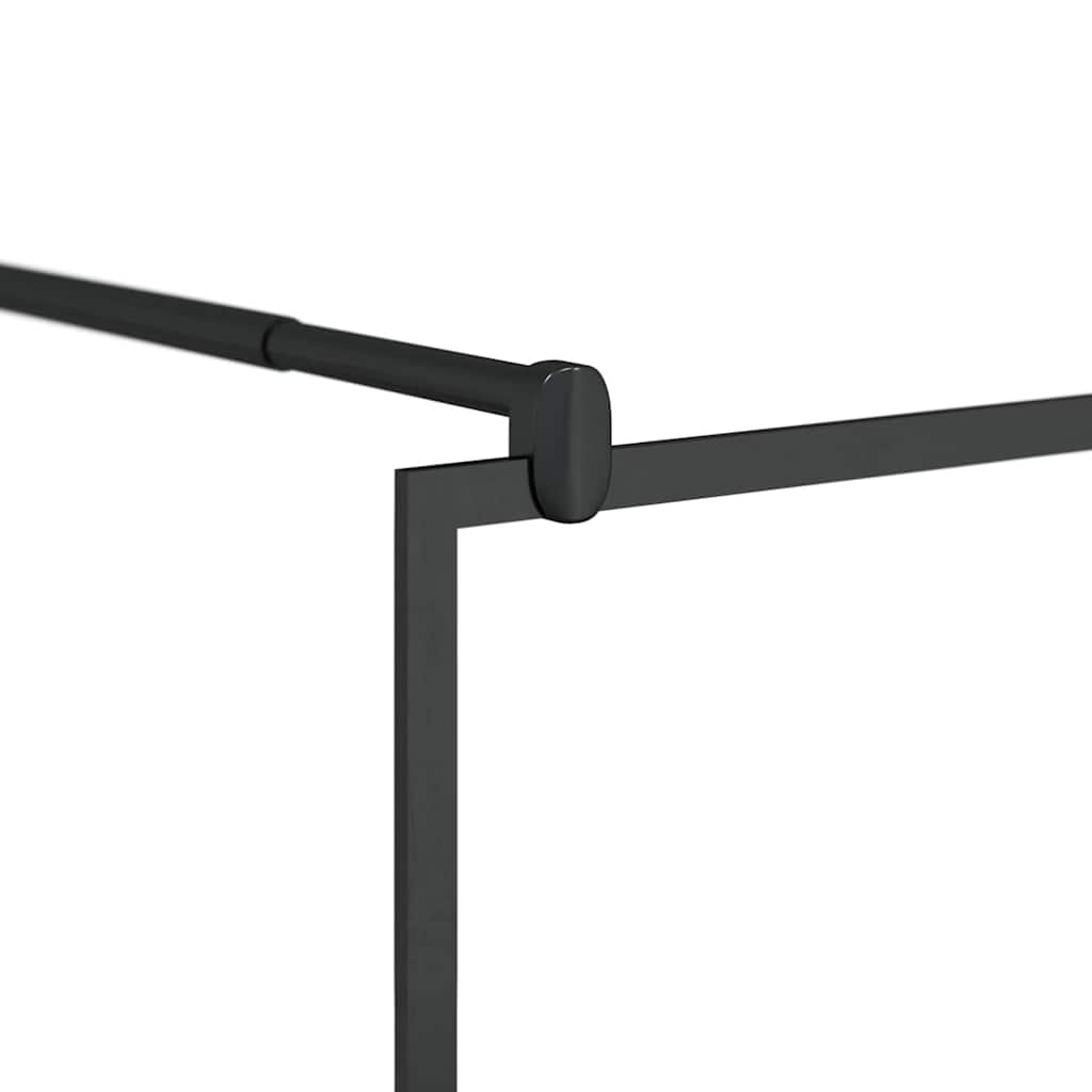 Pregrada za tuširanje s prozirnim staklom ESG 80 x 195 cm crna