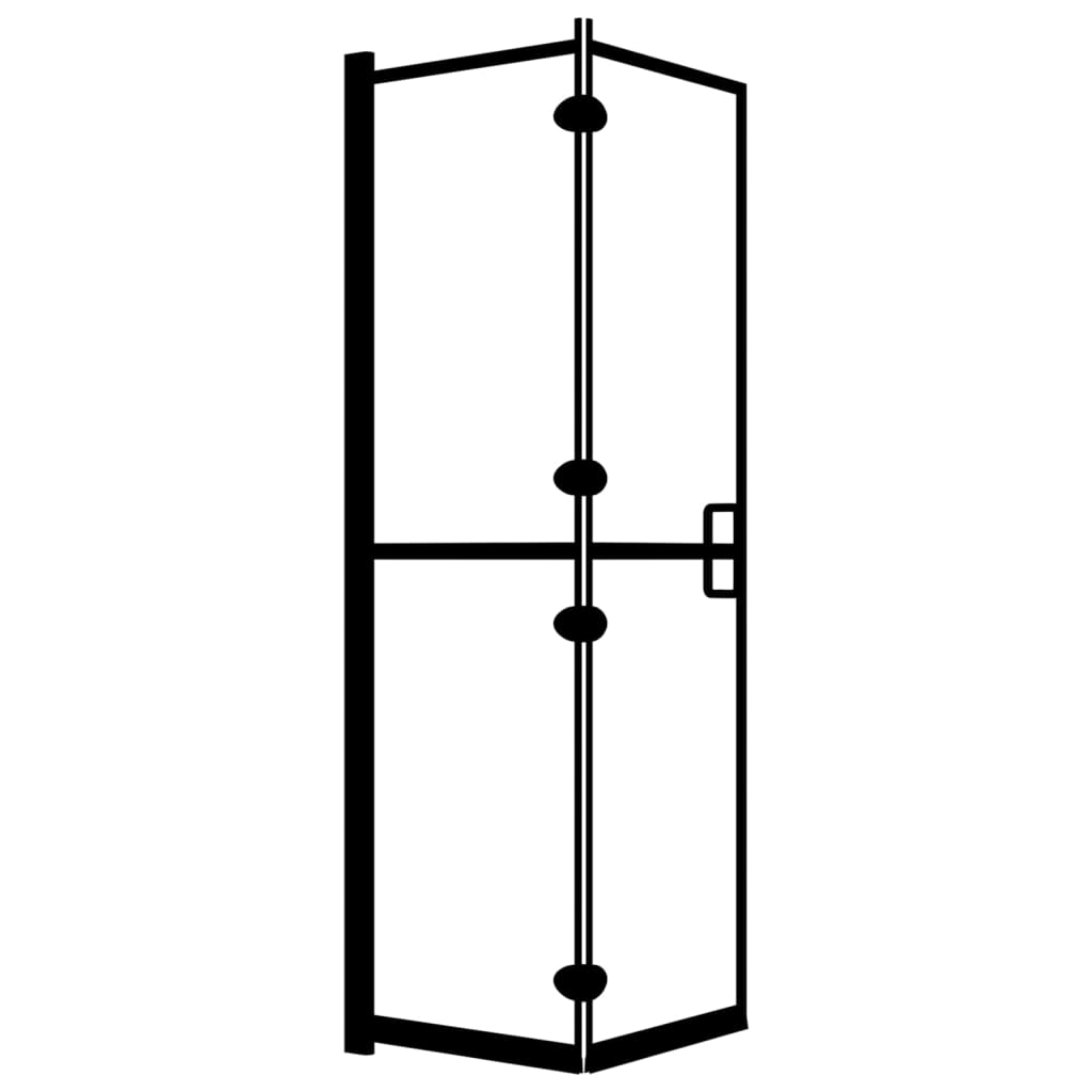 Sklopiva pregrada za tuš ESG 100 x 140 cm crna