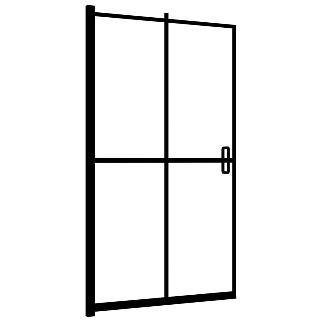 Sklopiva pregrada za tuš ESG 100 x 140 cm crna
