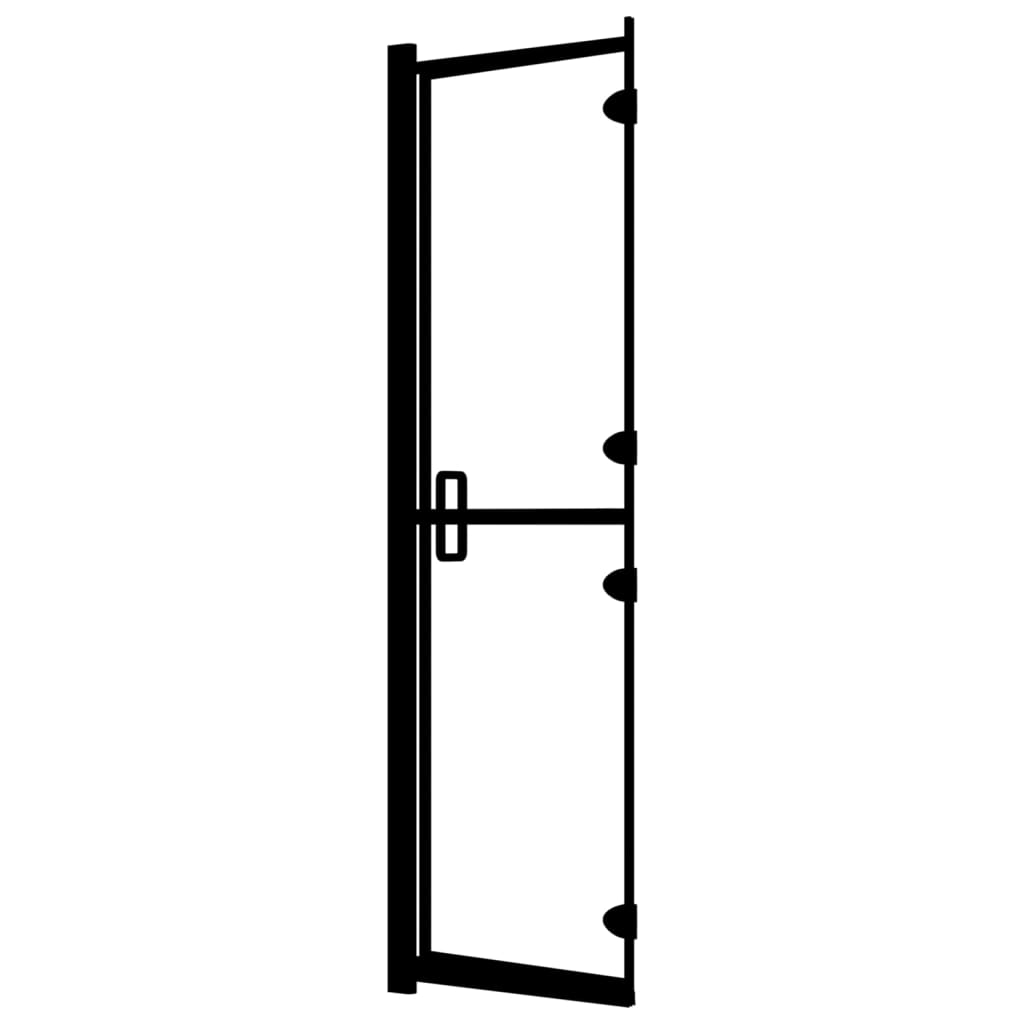 Sklopiva pregrada za tuš ESG 100 x 140 cm crna
