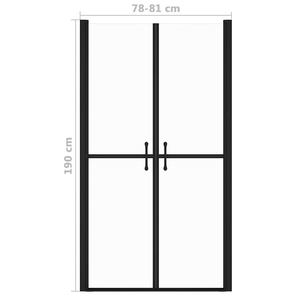 Vrata za tuš-kabinu prozirna ESG (78 - 81) x 190 cm