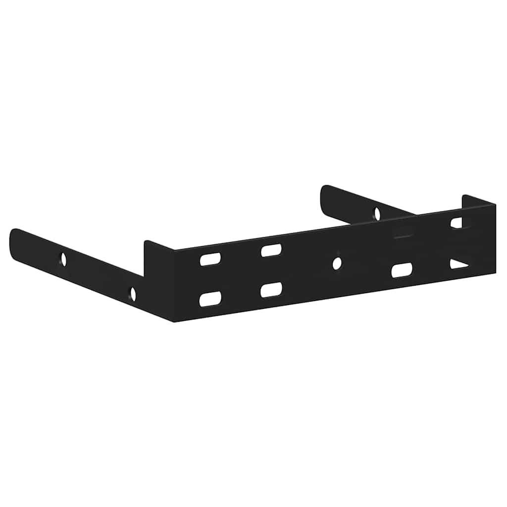 Plutajuće zidne police 2 kom hrast i bijele 23x23,5x3,8 cm MDF