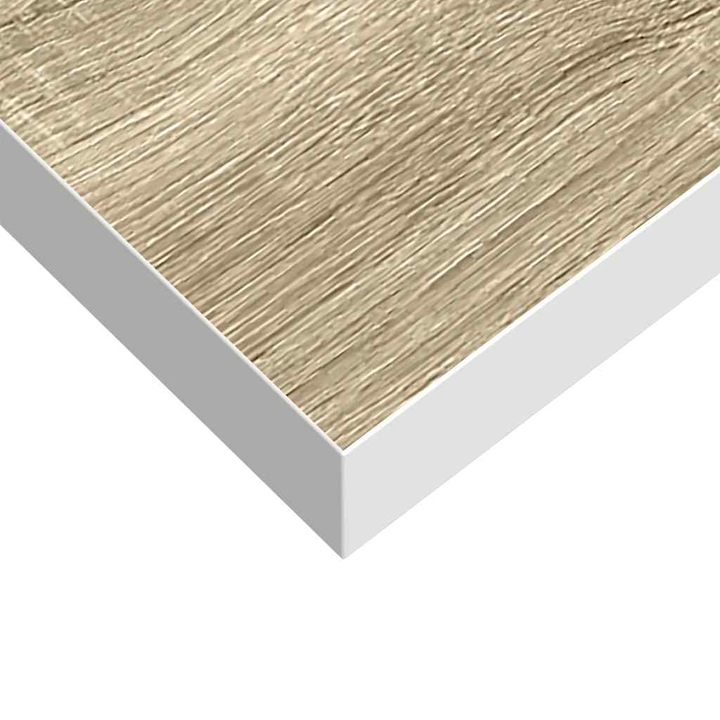 Plutajuće zidne police 2 kom hrast i bijele 40x23x3,8 cm MDF