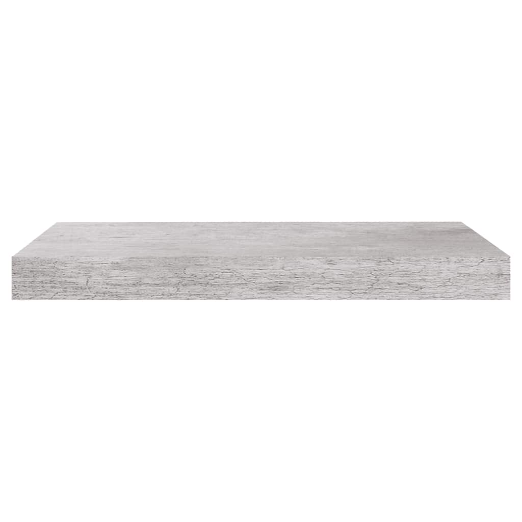 Plutajuća zidna polica siva boja betona 50 x 23 x 3,8 cm MDF
