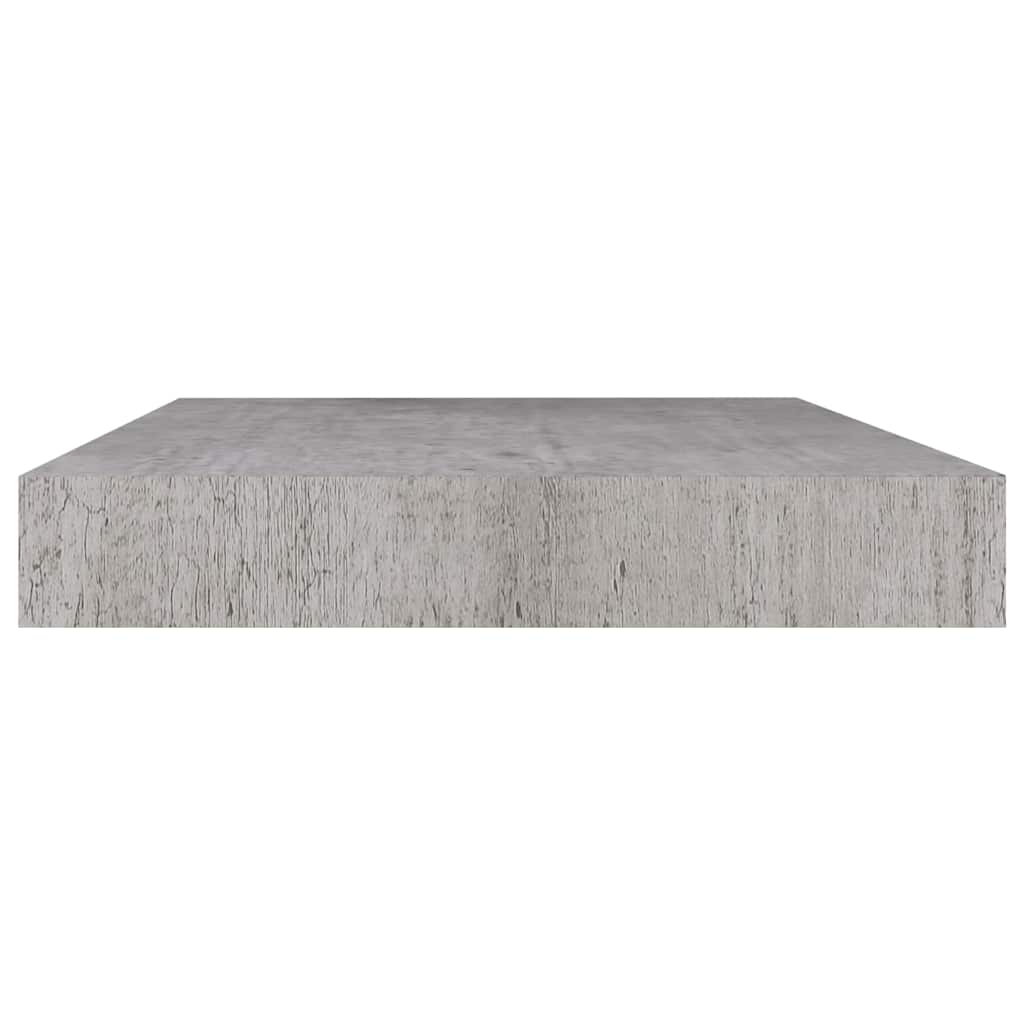 Plutajuća zidna polica siva boja betona 50 x 23 x 3,8 cm MDF