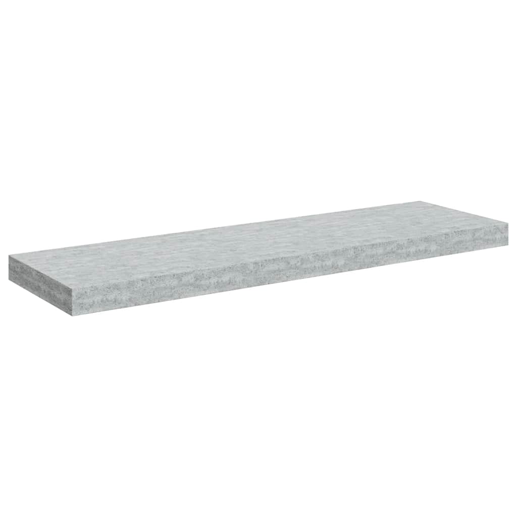 Plutajuća zidna polica siva boja betona 80 x 23,5 x 3,8 cm MDF