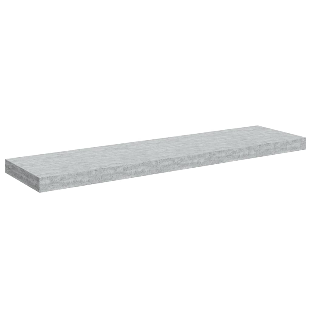 Plutajuća zidna polica siva boja betona 90 x 23,5 x 3,8 cm MDF