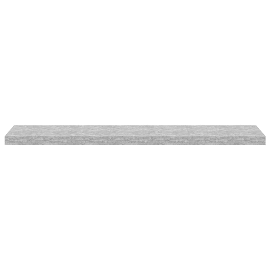 Plutajuće zidne police 4 kom boja betona 120x23,5x3,8 cm MDF