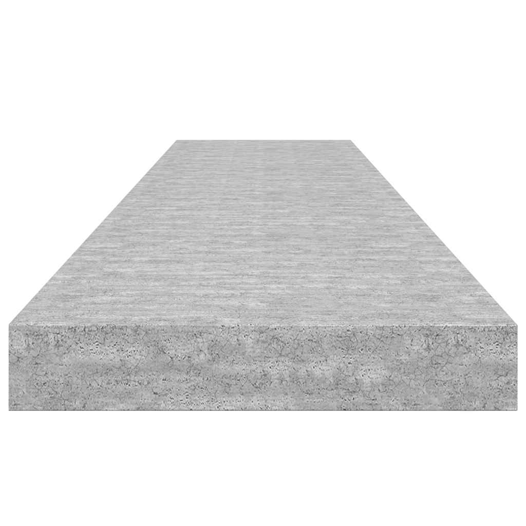 Plutajuće zidne police 4 kom boja betona 120x23,5x3,8 cm MDF