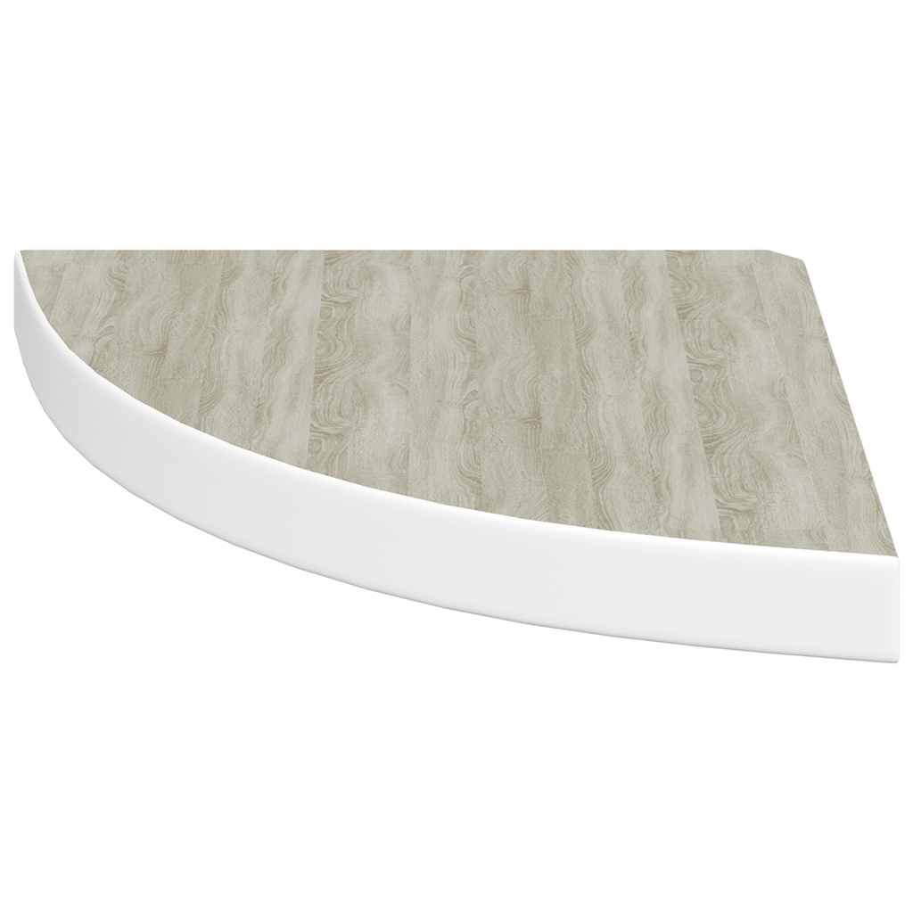 Kutne zidne police 4 kom boja hrasta i bijele 35x35x3,8 cm MDF