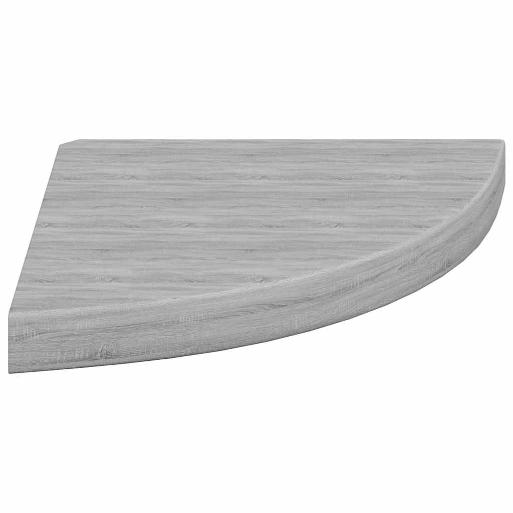 Kutna zidna polica siva boja betona 35 x 35 x 3,8 cm MDF