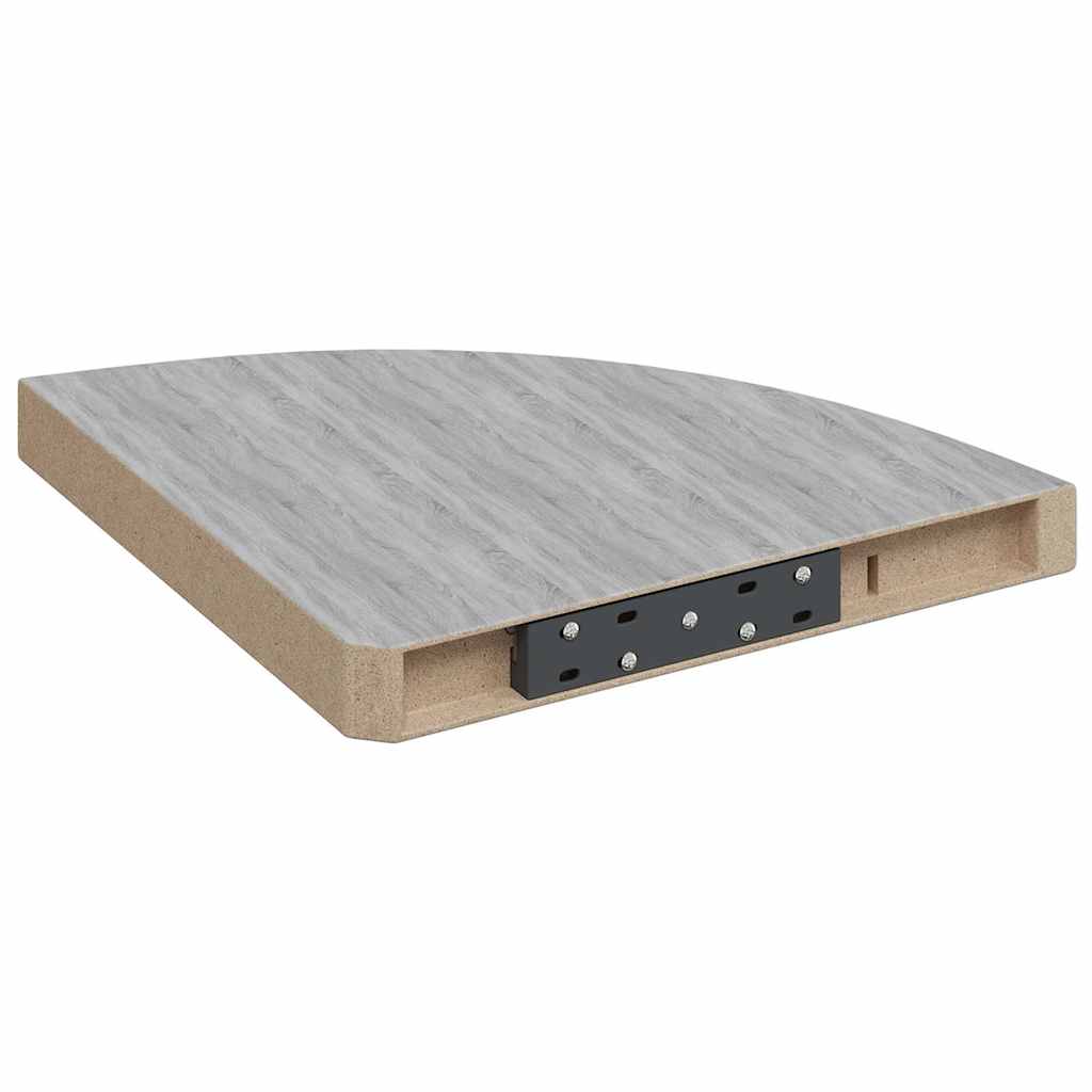 Kutna zidna polica siva boja betona 35 x 35 x 3,8 cm MDF