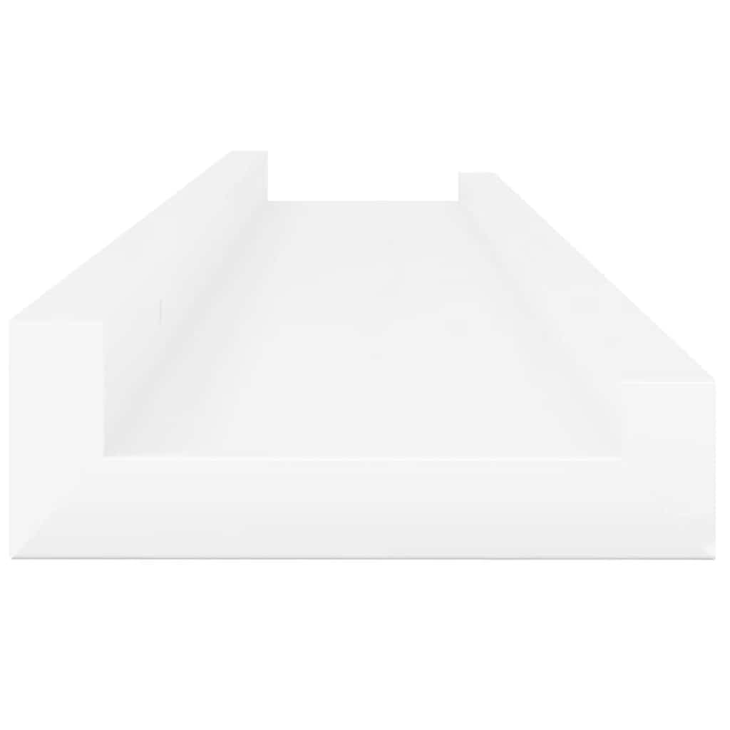 Zidne police 4 kom visoki sjaj bijele 60 x 9 x 3 cm